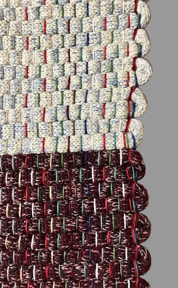 Heavyweight Loom-woven Knitted Cord Runner - Deep Purple (73" x 25") #43