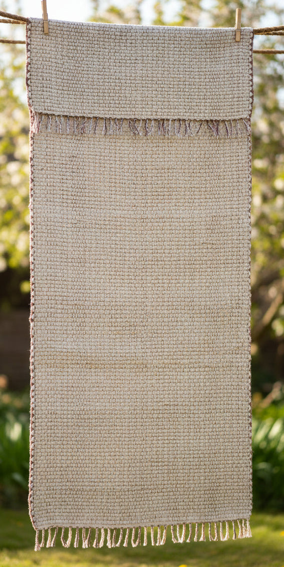 Heavyweight Loom-Woven Knitted Cord Runner - Statement Piece (81.5" x 32.5")  #45