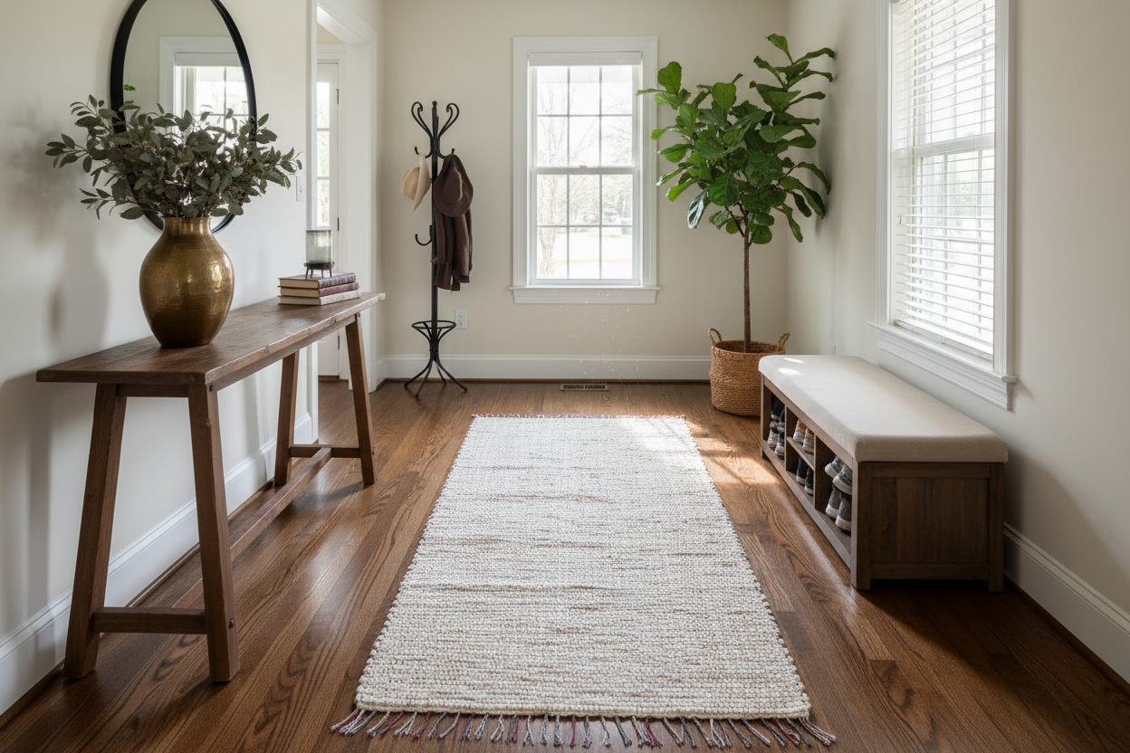 Heavyweight Loom-Woven Knitted Cord Runner - Statement Piece (81.5" x 32.5")  #45